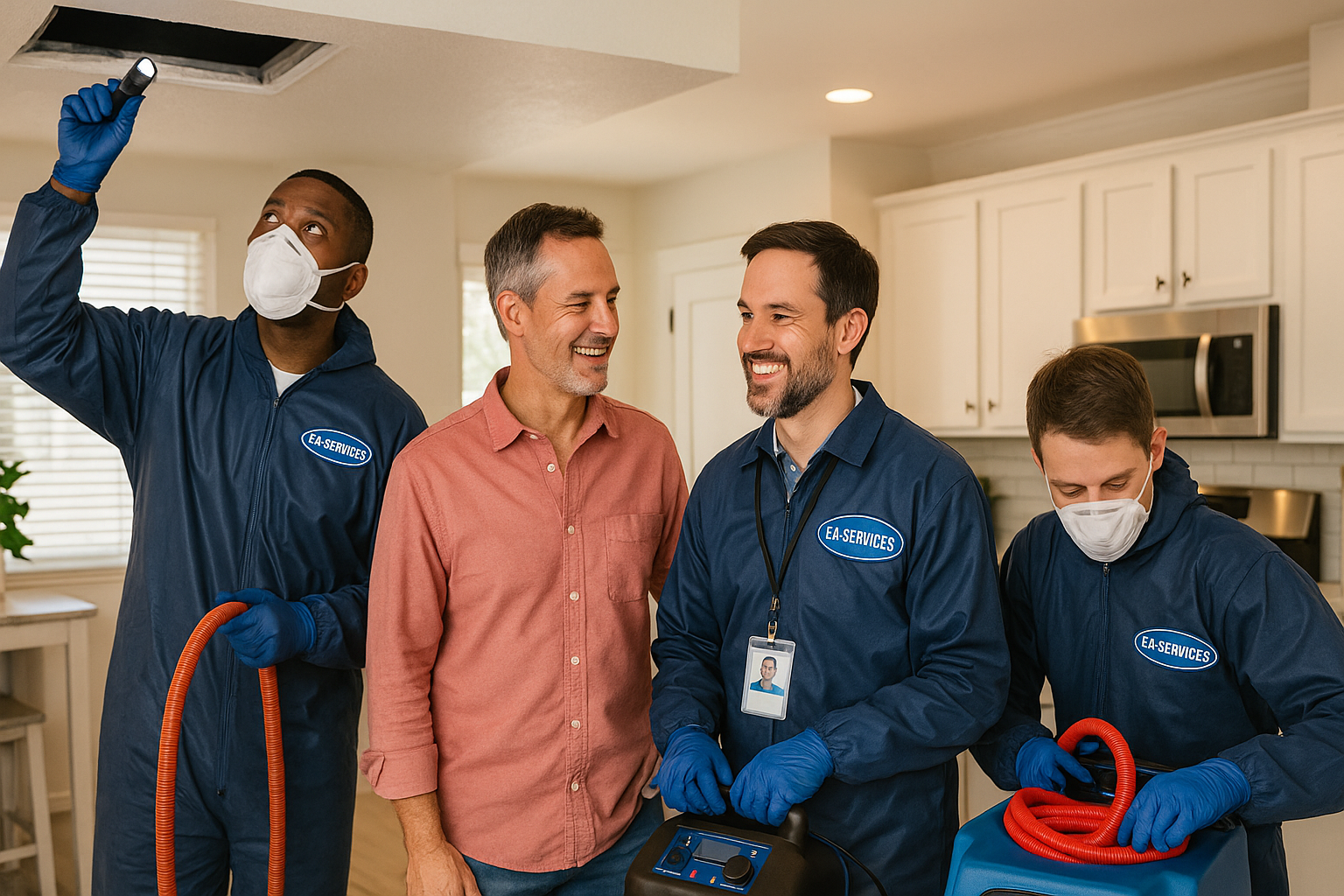 Professional cleaning team working in Bosque Farms